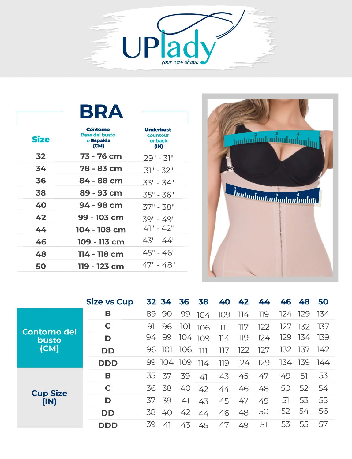 Uplady Fajas | Hourglass Guitar Shape | High Compression Shapewear | Extra Short | BBL | 6190