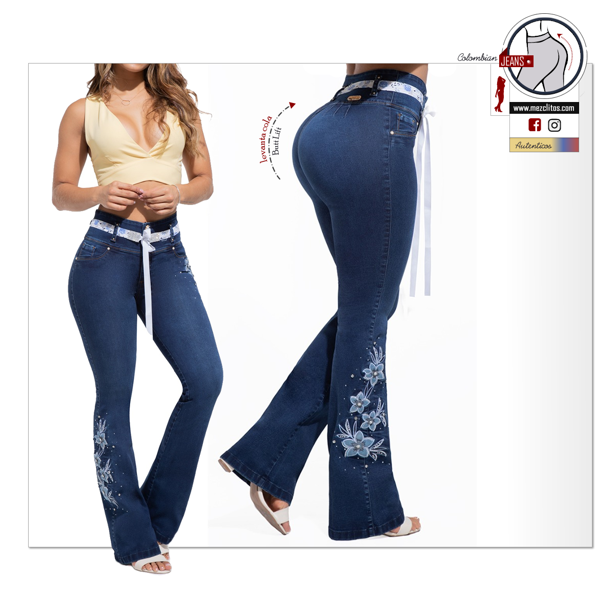 Lujuria Jeans Colombianos | Levanta Cola | Acampanados | 71200