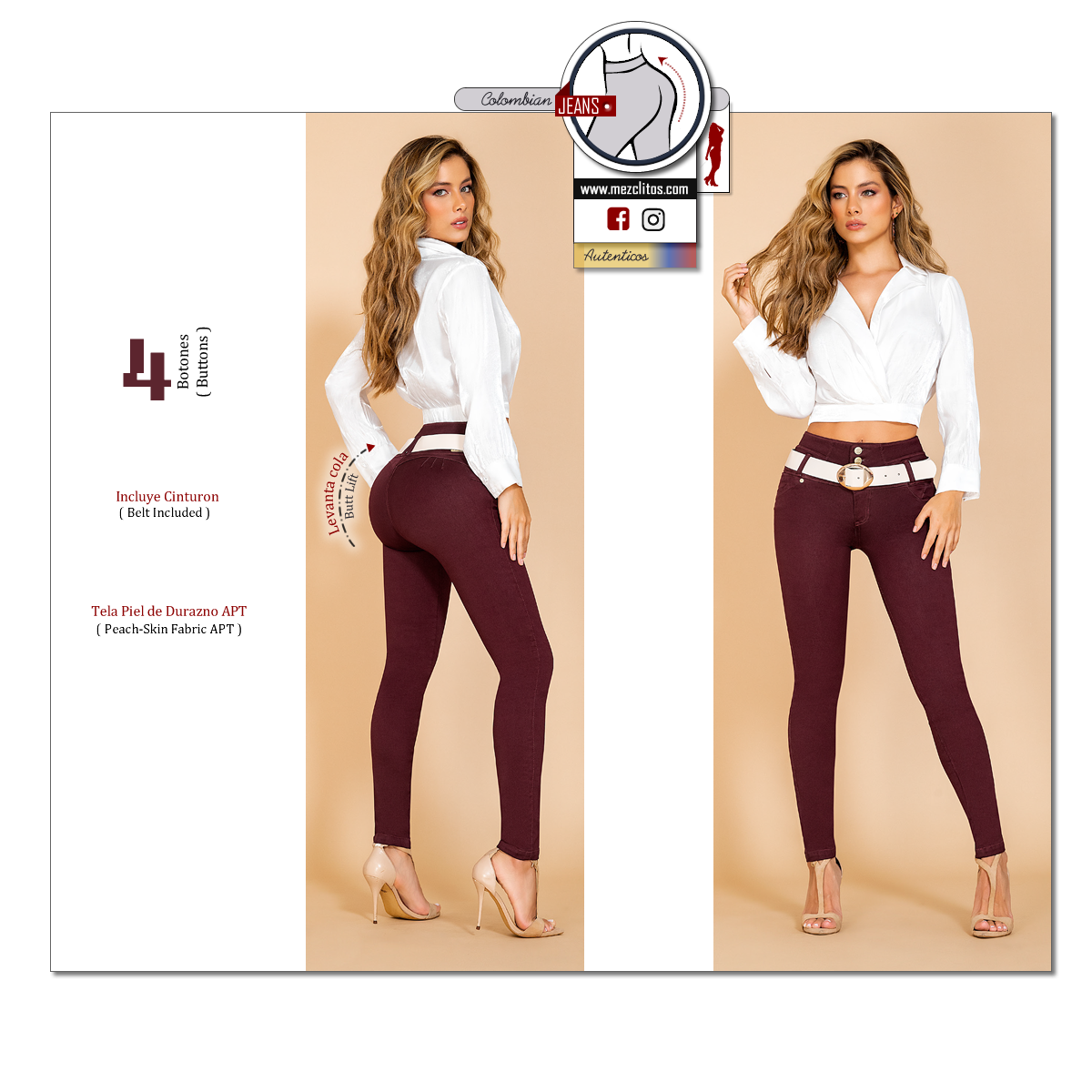 Seven7 Jeans Colombianos | Levanta Cola | 1621