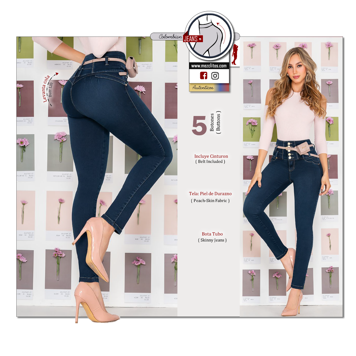 Seven7 Jeans Colombianos | Levanta Cola | 1641