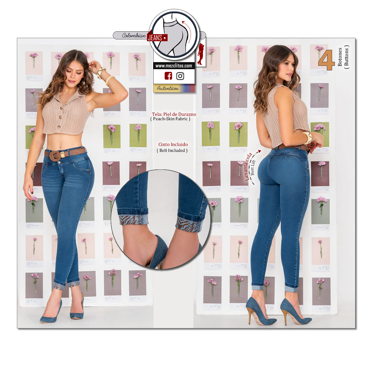 Seven7 Jeans Colombianos | Levanta Cola | 1675