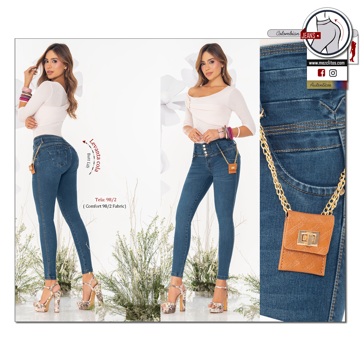 Seven7 Jeans Colombianos | Levanta Cola | 1795