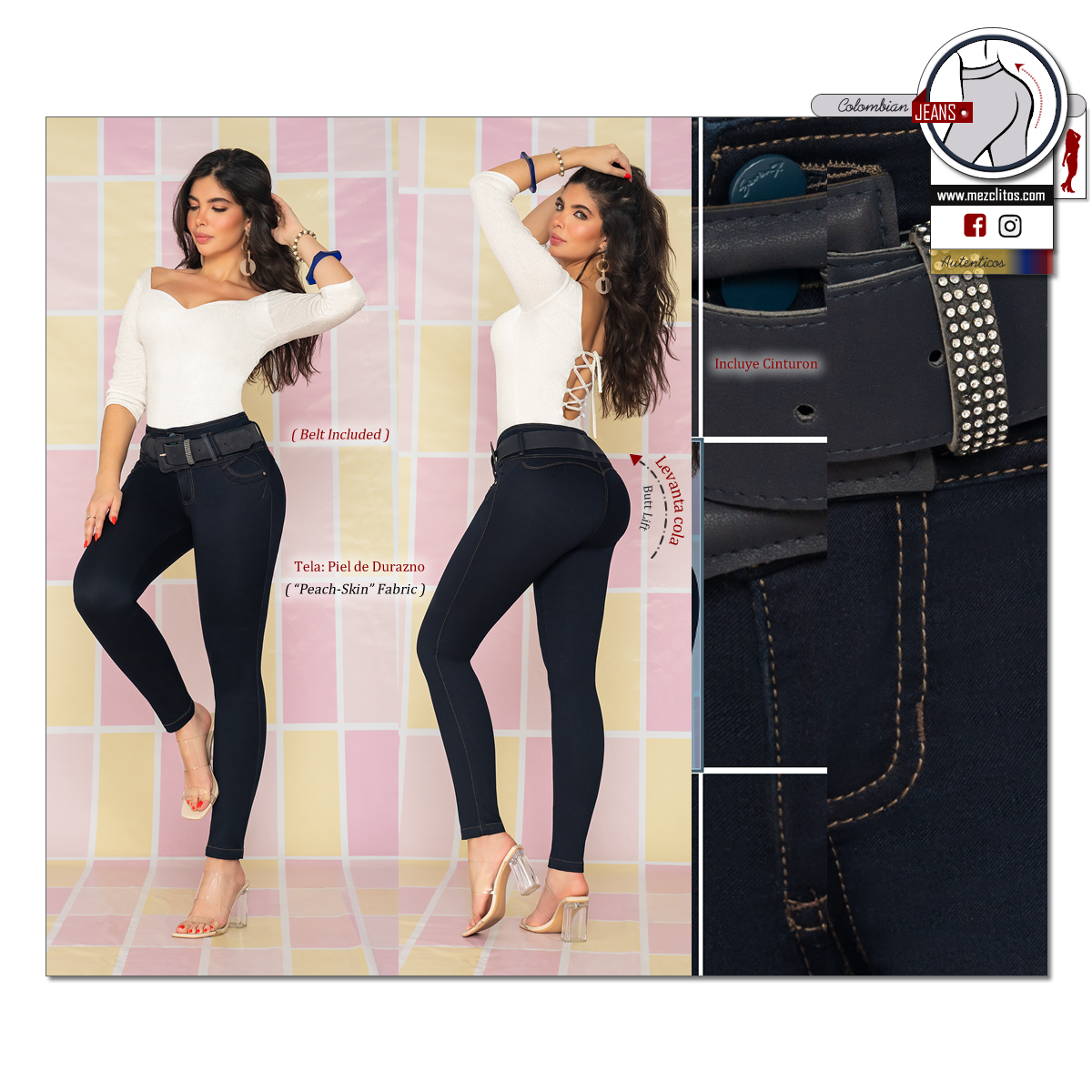 Seven7 Jeans Colombianos | Levanta Cola | Push UP | 1889