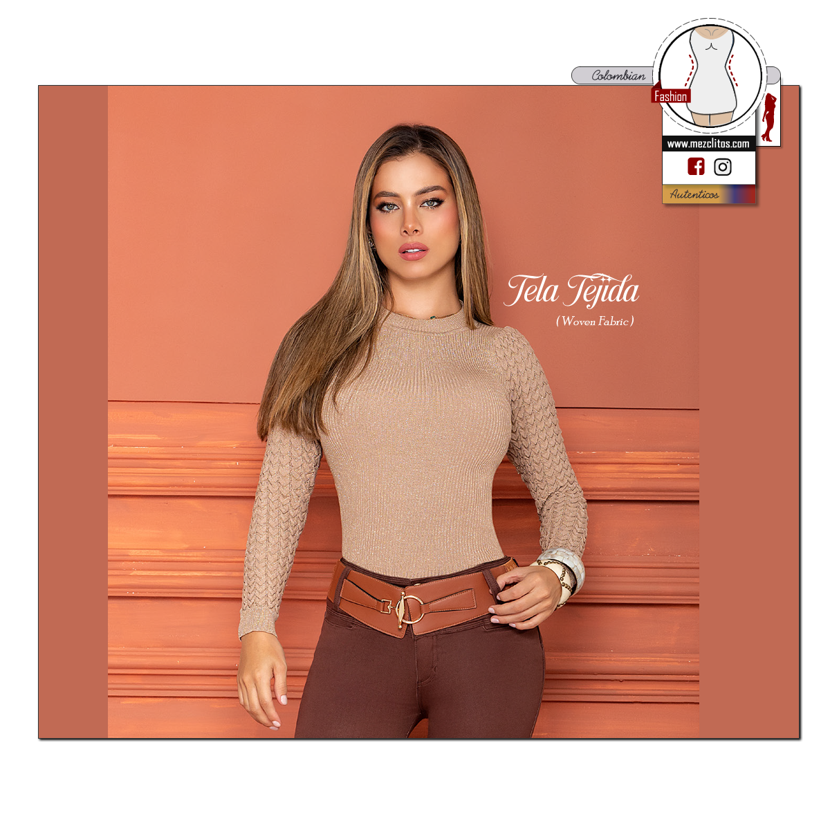 Sweater Tejido con Lurex Dorado 023