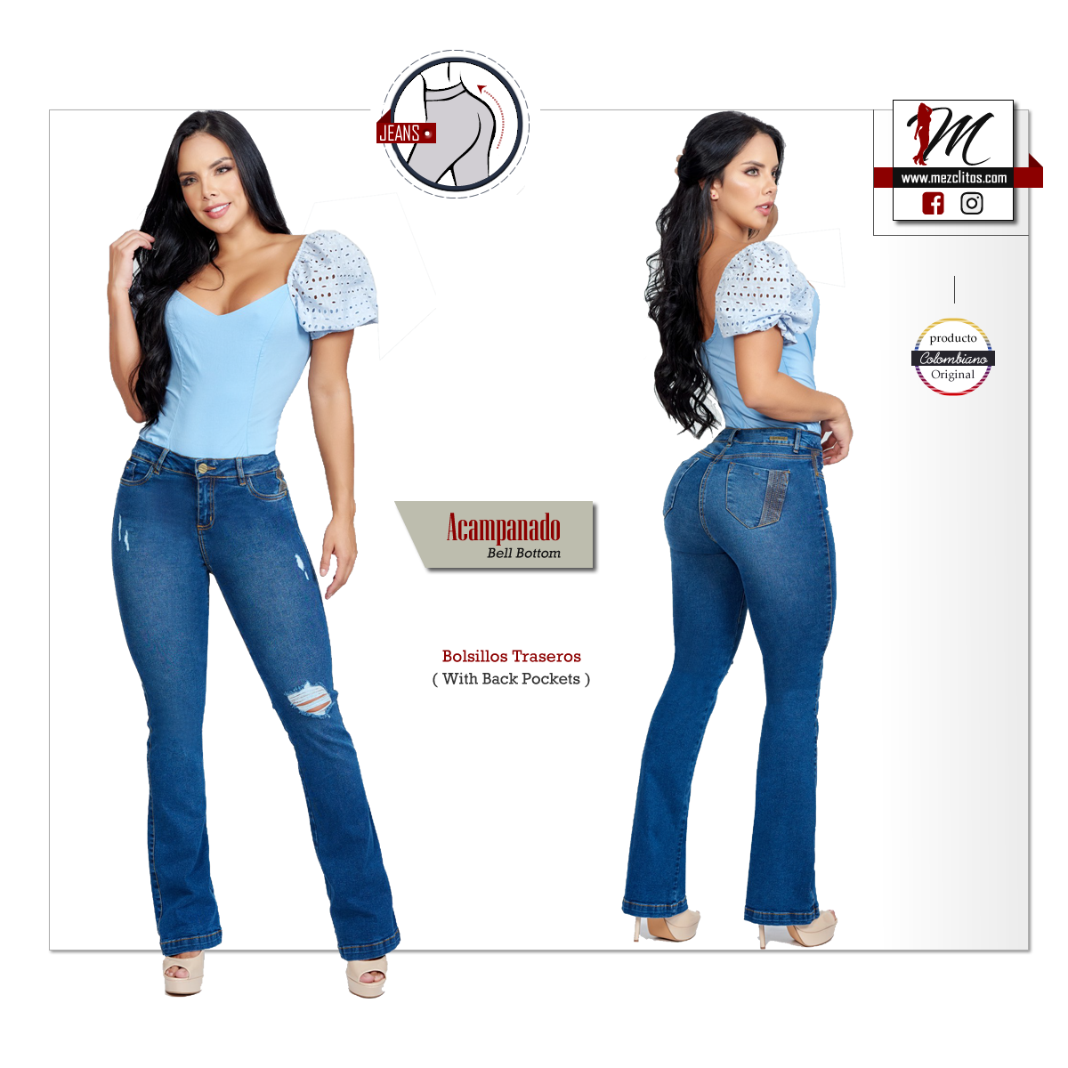 Cheviotto Jeans 13430 Acampanado - 100% Colombiano
