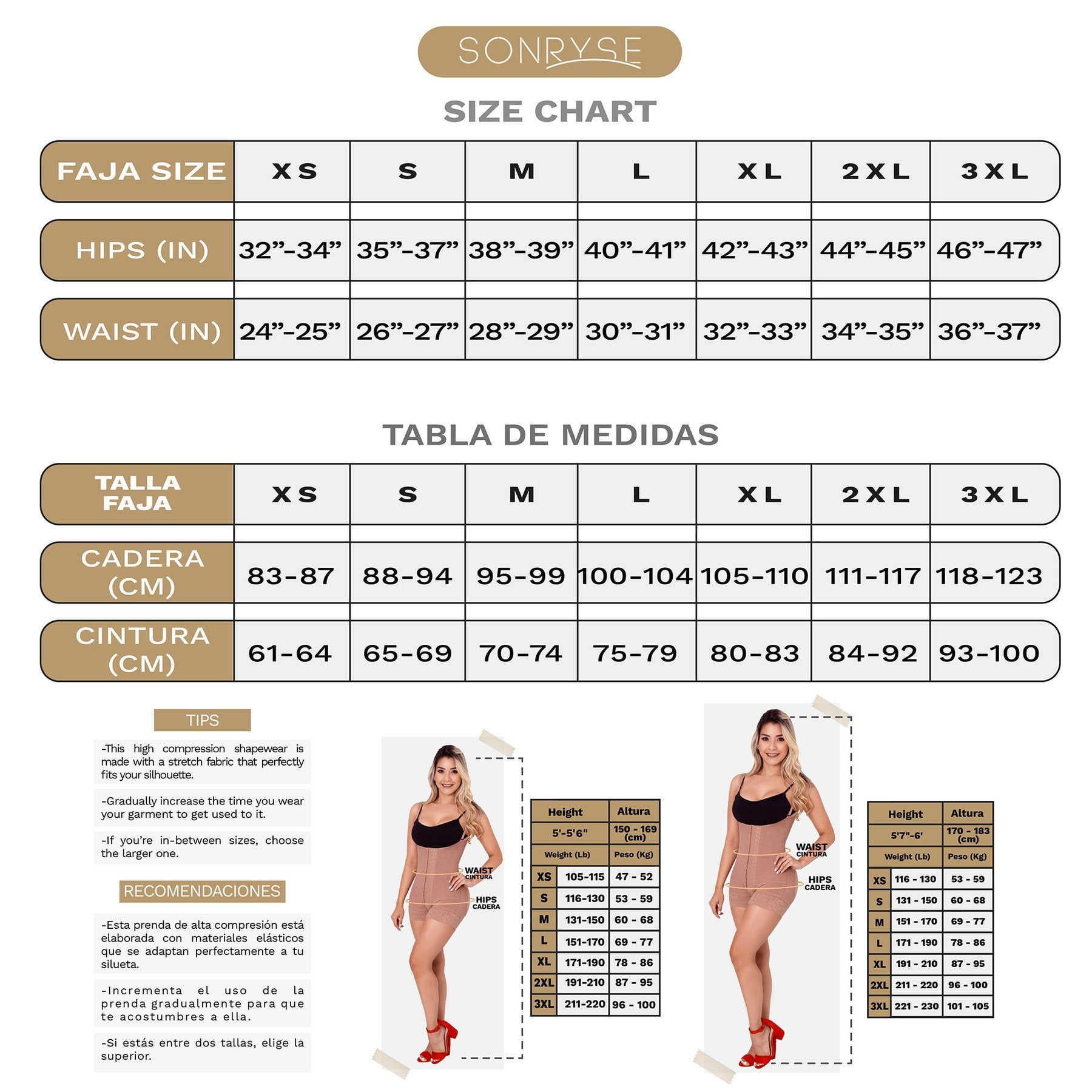 Sonryse Fajas 066 - 4 Levels / Boy Short