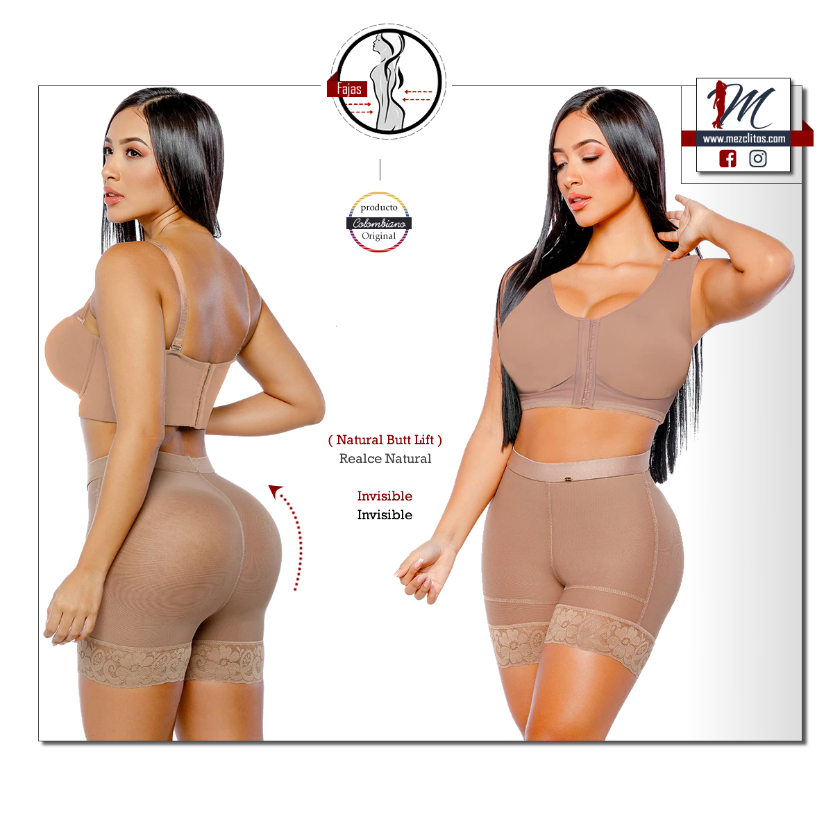 Stagmi Fajas 4000 | Invisible Shorts | Levanta Cola Pushup