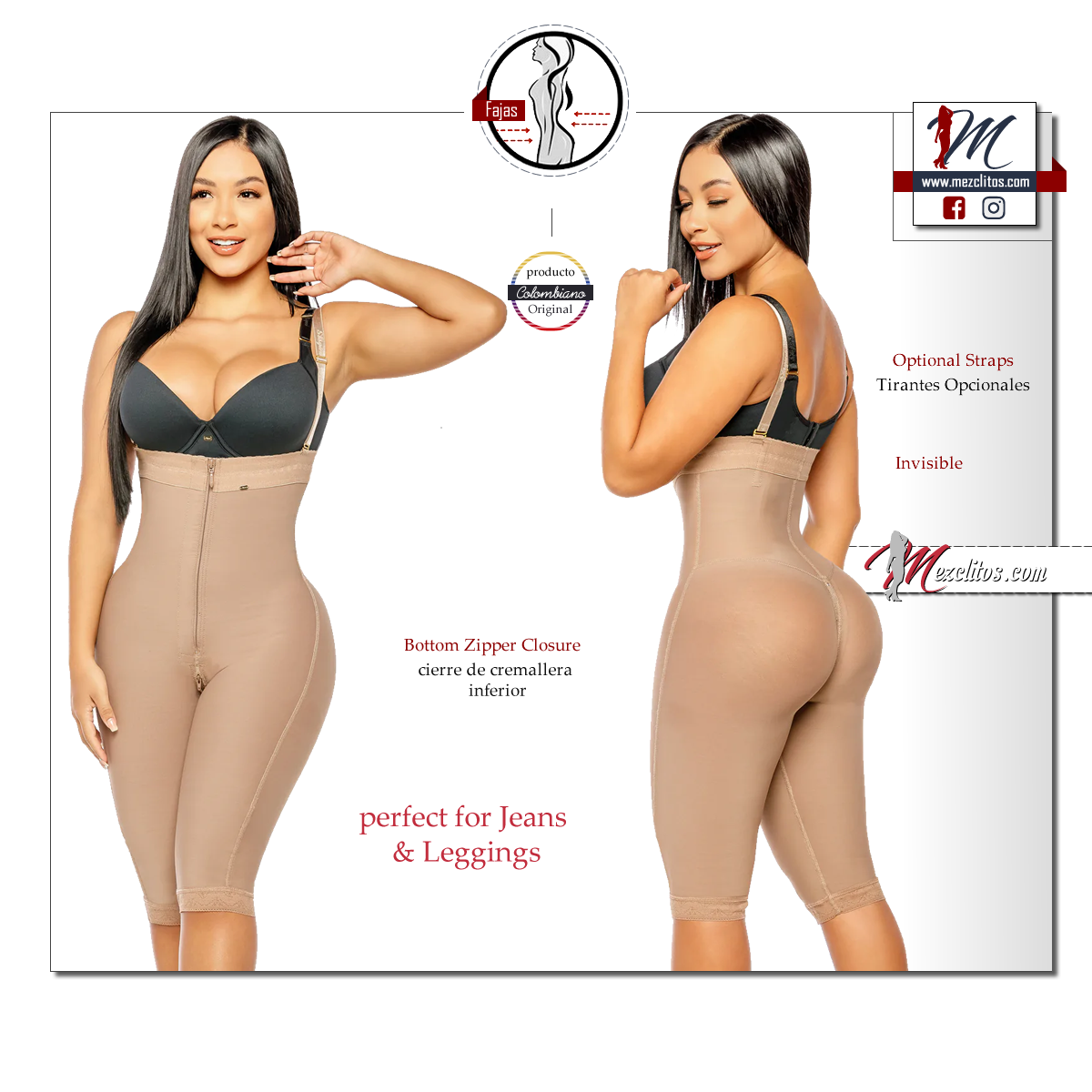 Stagmi Fajas 7108 - Strapless, Long Leg, & Invisble