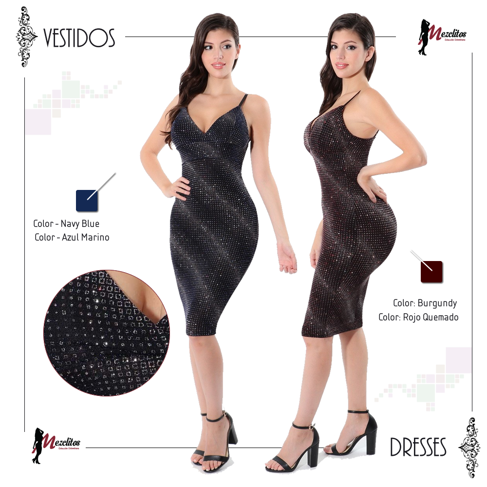 W Dress w/ Square Pattern 23712