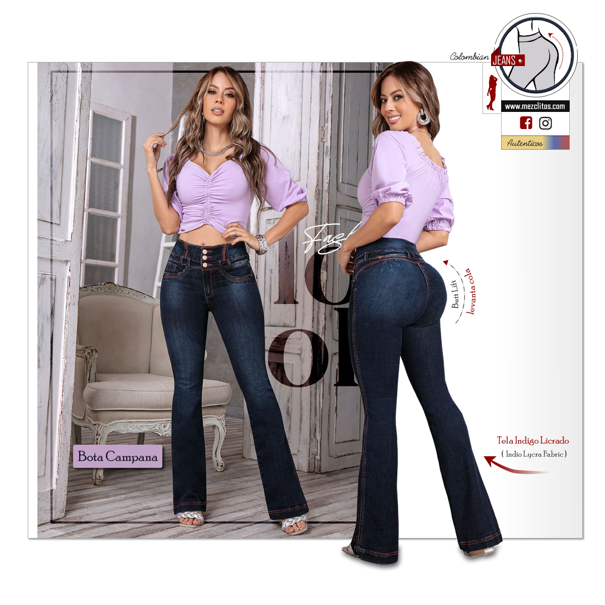 Bartolomeo Jeans Levanta Cola Bota Campana 1615 – Mezclitos
