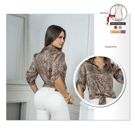 Blusa | Blouse | Animal Print | Satin | 539