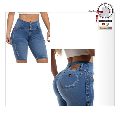 ENE2 Jeans Colombianos | 2 in 1 | Jeans & Bermuda Shorts in One | 90689