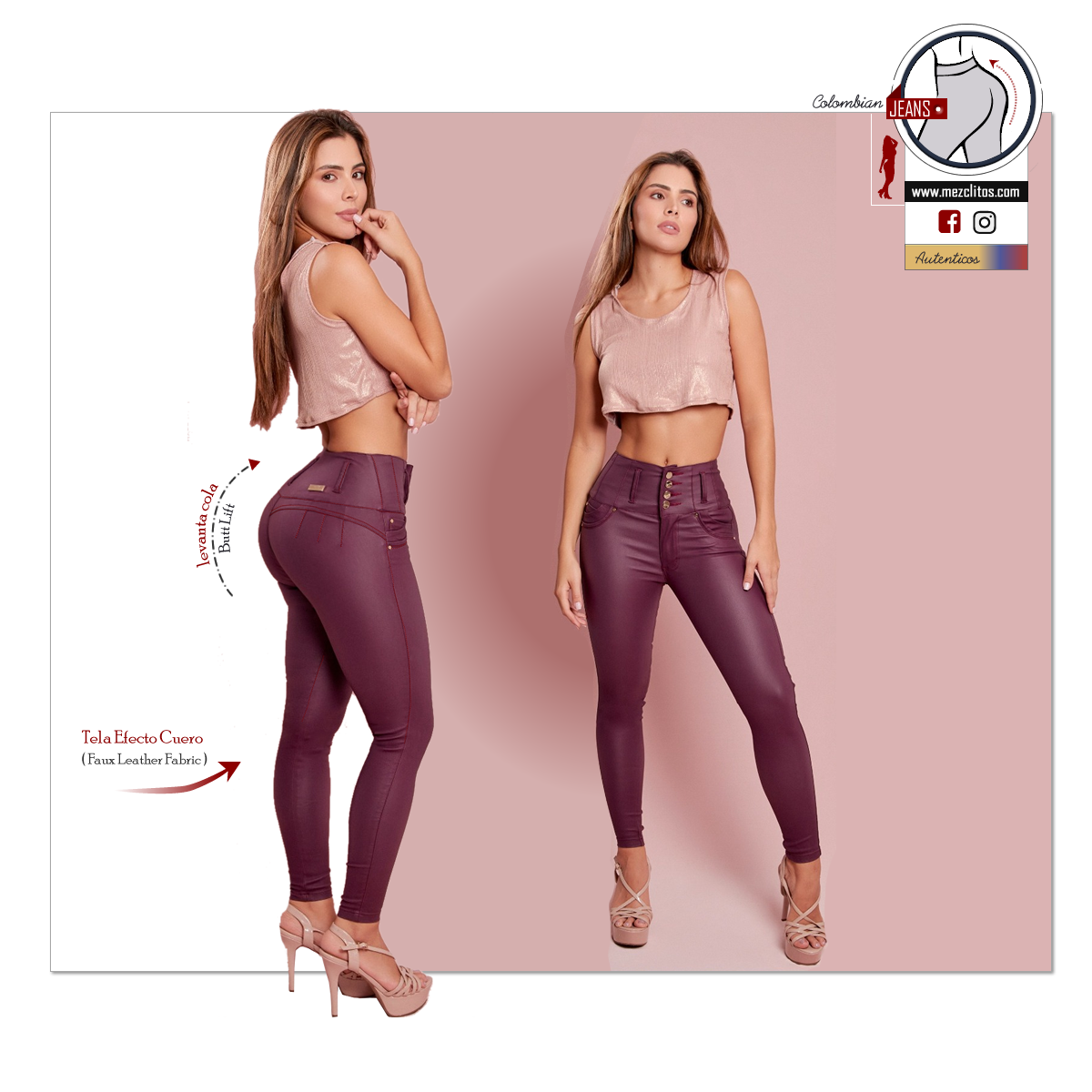 LeCle Jeans Colombianos | Levanta Cola | Estilo Cuero 903550