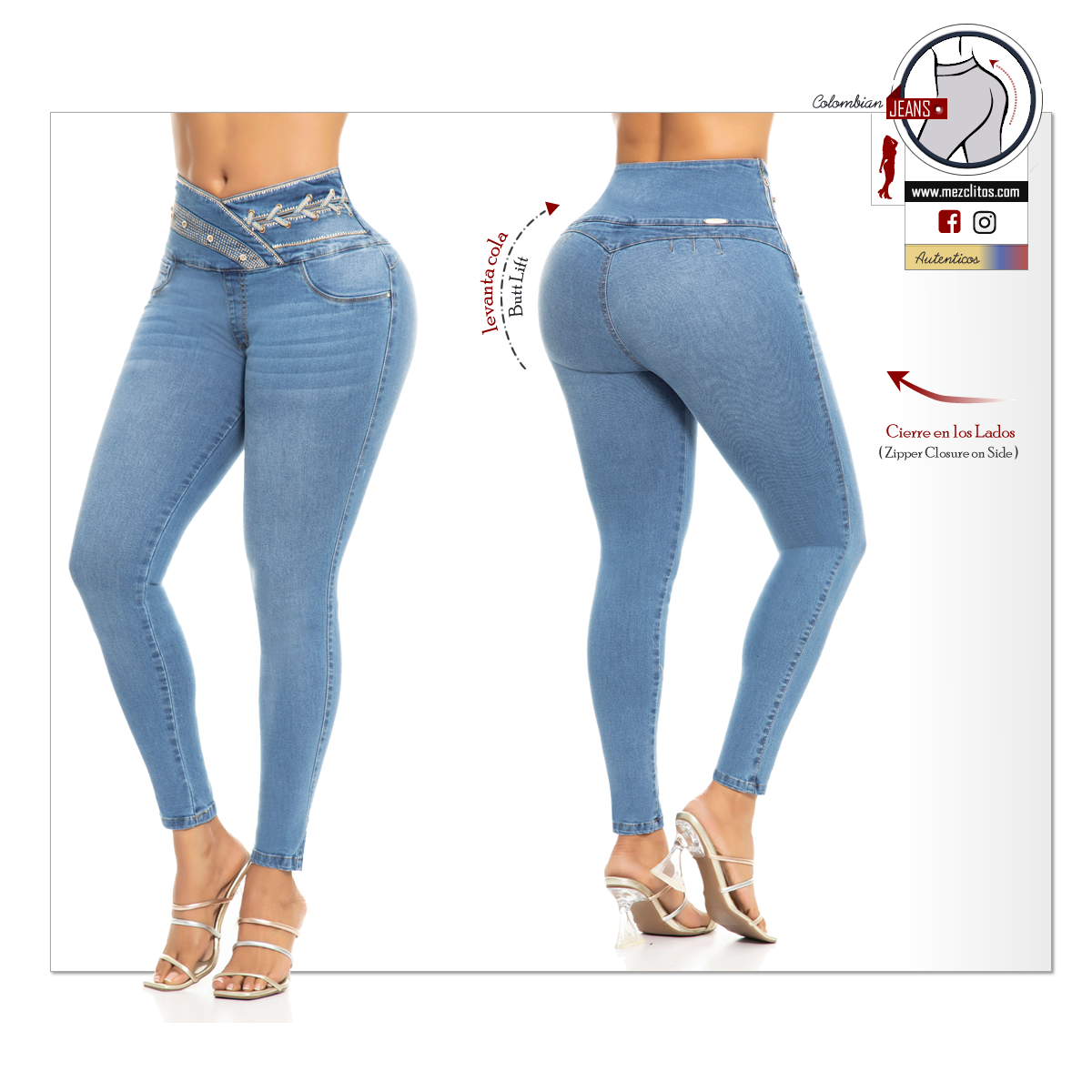 Lujuria Jeans Colombianos | Levanta Cola | Zipper Closure | 70951