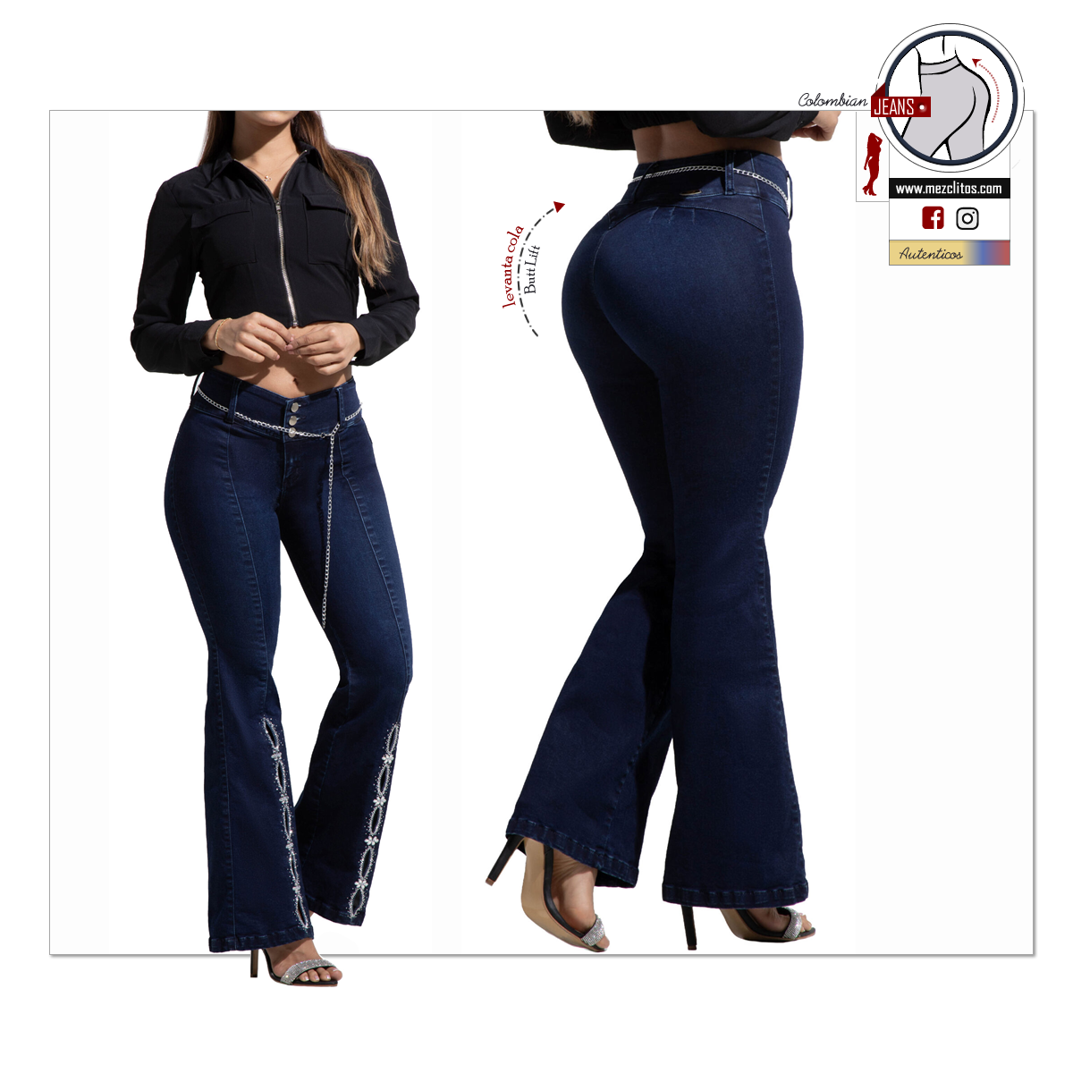 Lujuria Jeans Colombianos | Levanta Cola | Acampanados | 71310