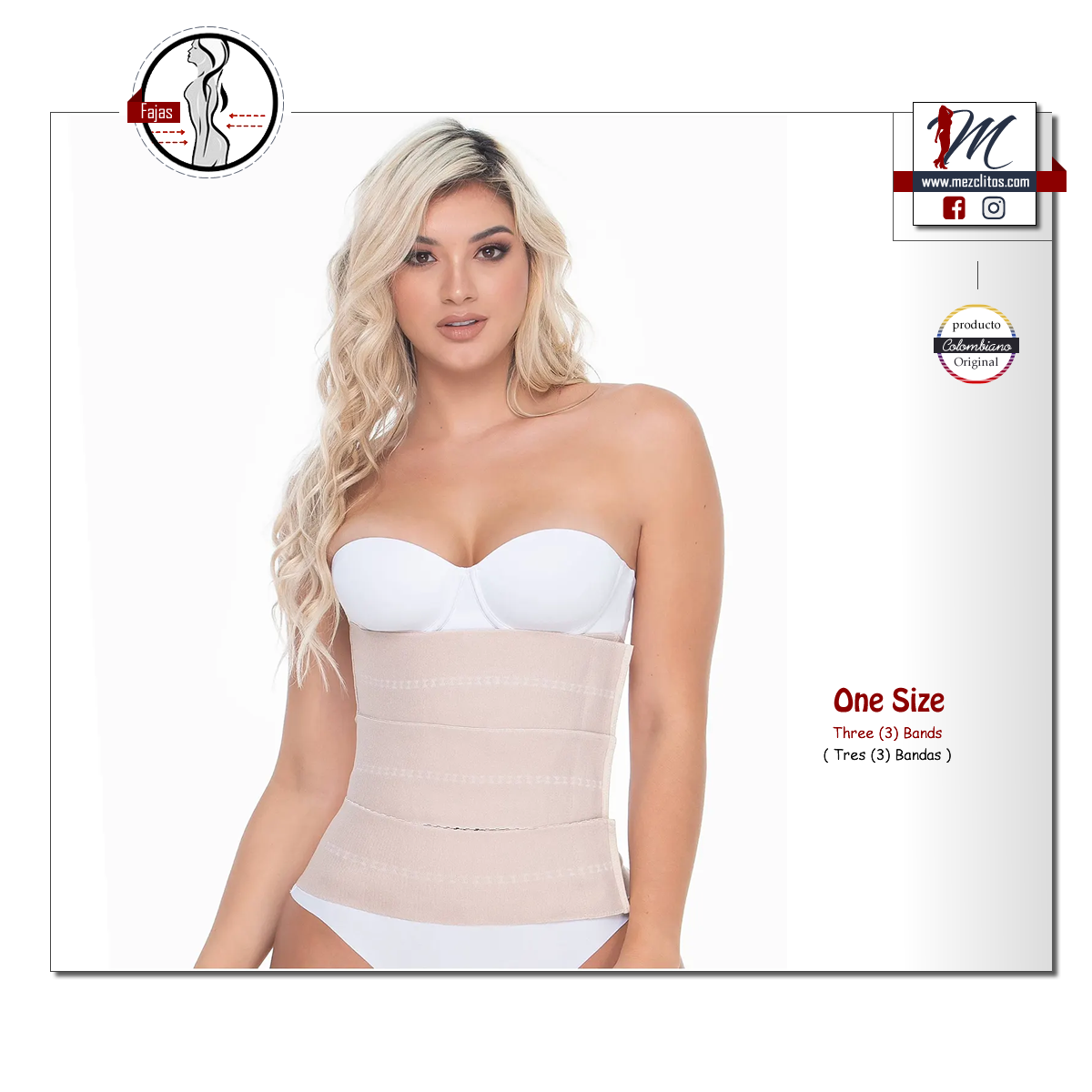 MariaE Fajas | Colombian Waist Binder Shaper | FU145