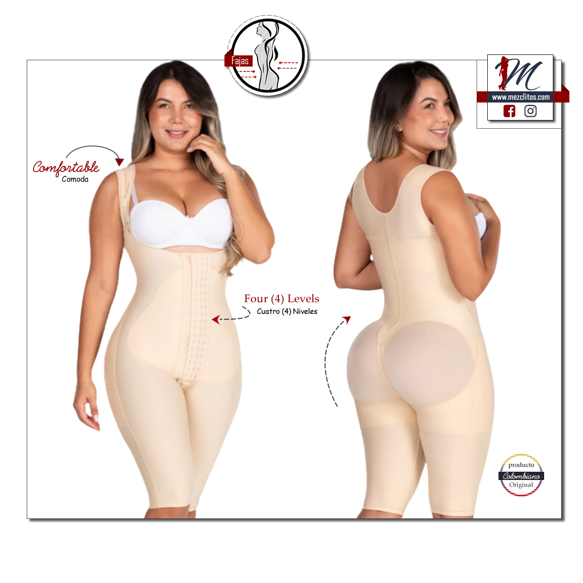 Fajas M&D | Stage 1 One | Ultra-Comfortable | Flexy Control 4479