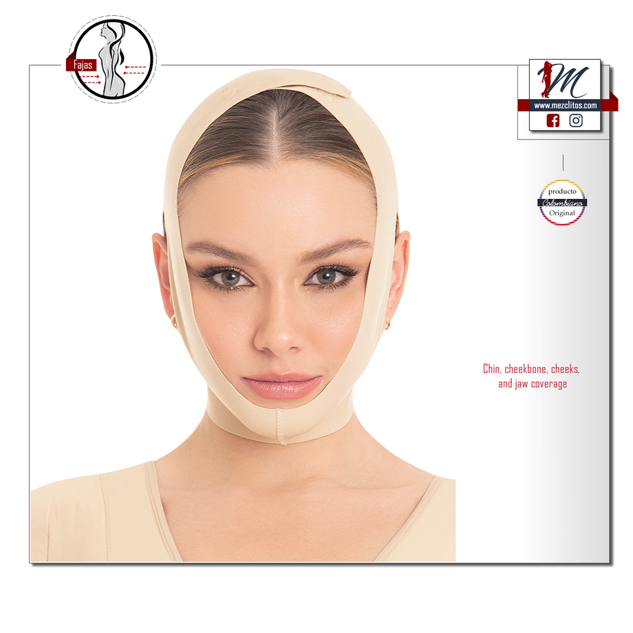 FAJAS Colombianas MYD Women Post Surgical Chin Compression Mentonera  Original 