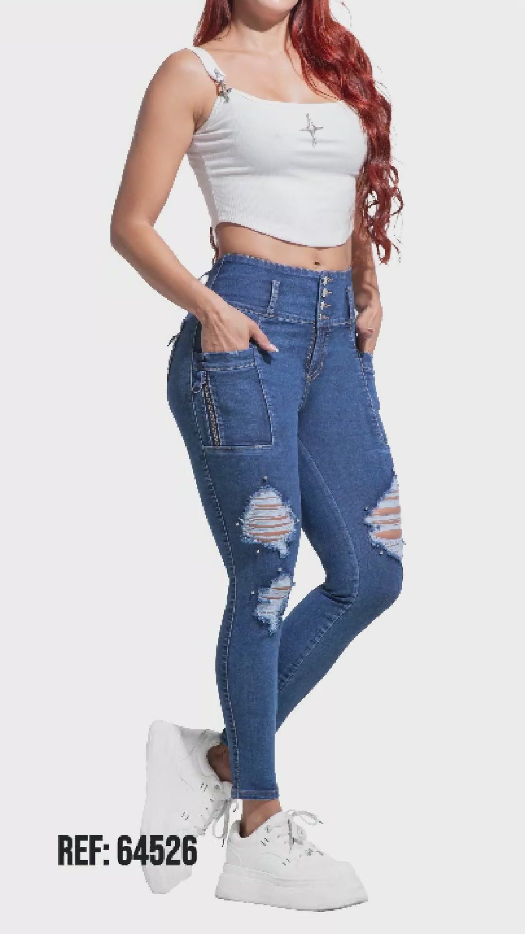 NYE Jeans Colombianos | Levanta Cola | Rasgados | 64526