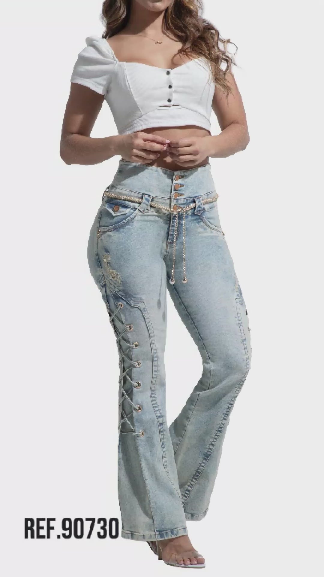 ENE2 Jeans Colombianos | Levanta Cola | Acampanado | 90730