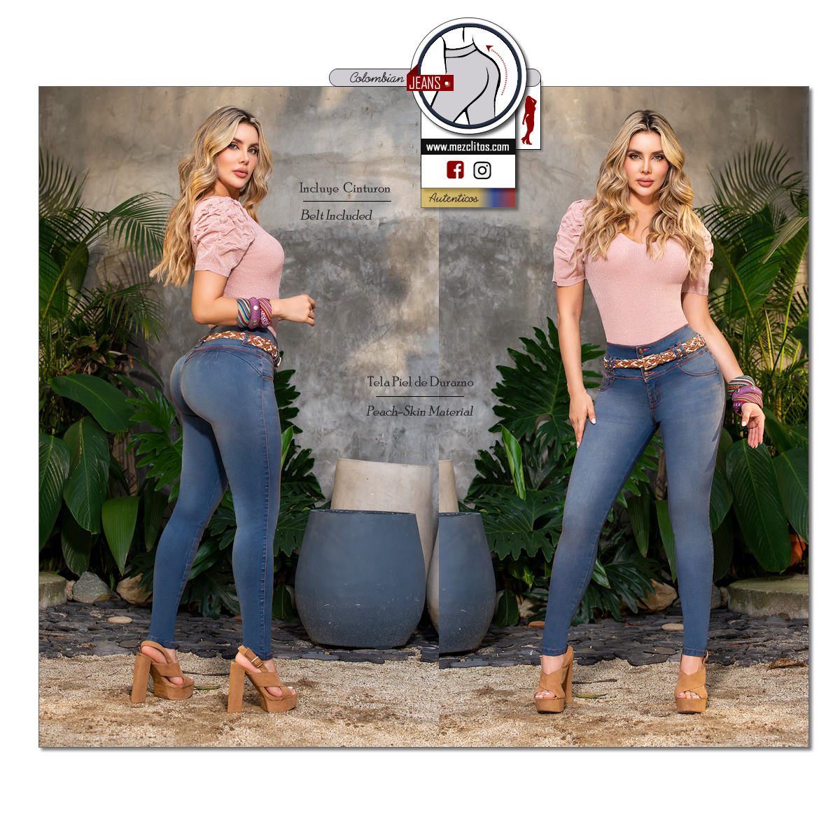 Seven7 Jeans Colombianos | Levanta Cola | Push-UP | 1482