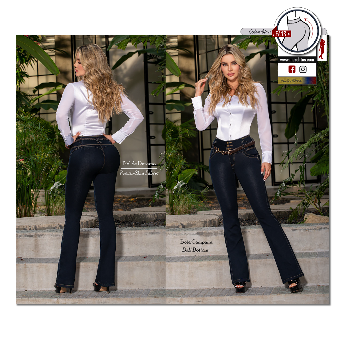 Seven7 Jeans Colombianos Levanta Cola Acampanados 1491