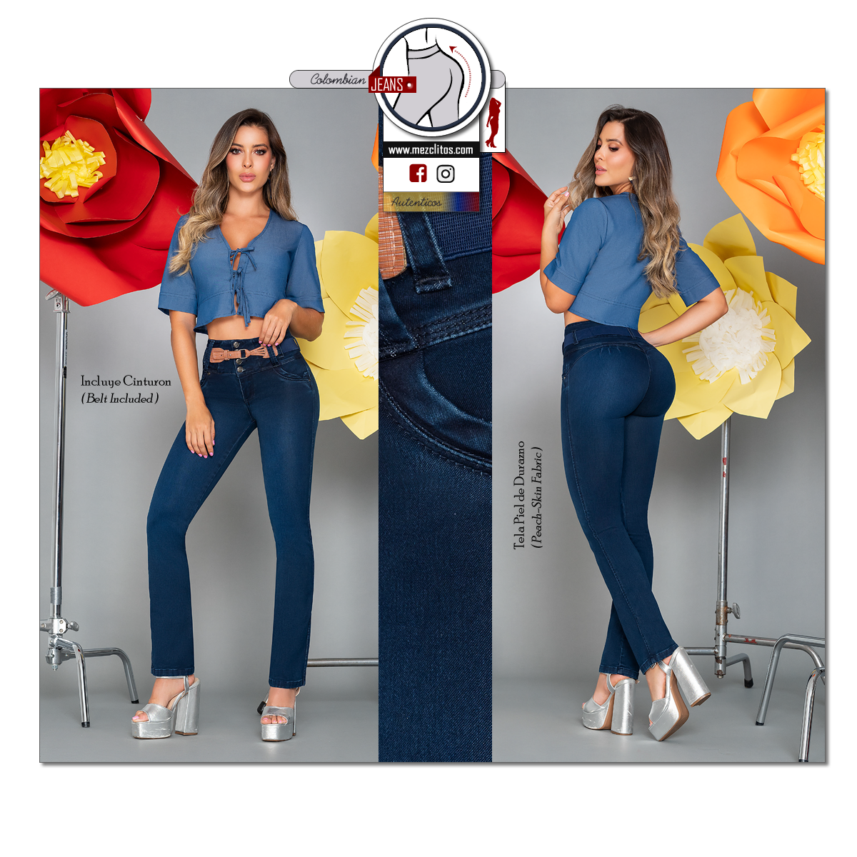 Seven7 Jeans Colombianos Levanta Cola 1556 Bota Recta