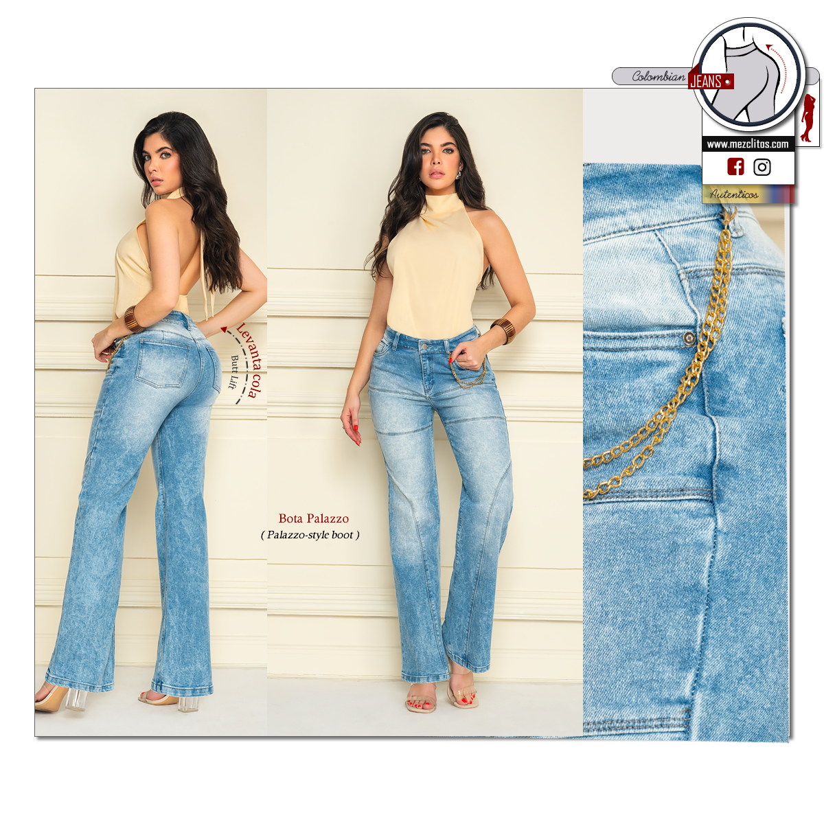 Seven7 Jeans Colombianos | Levanta Cola | Push UP | 1854