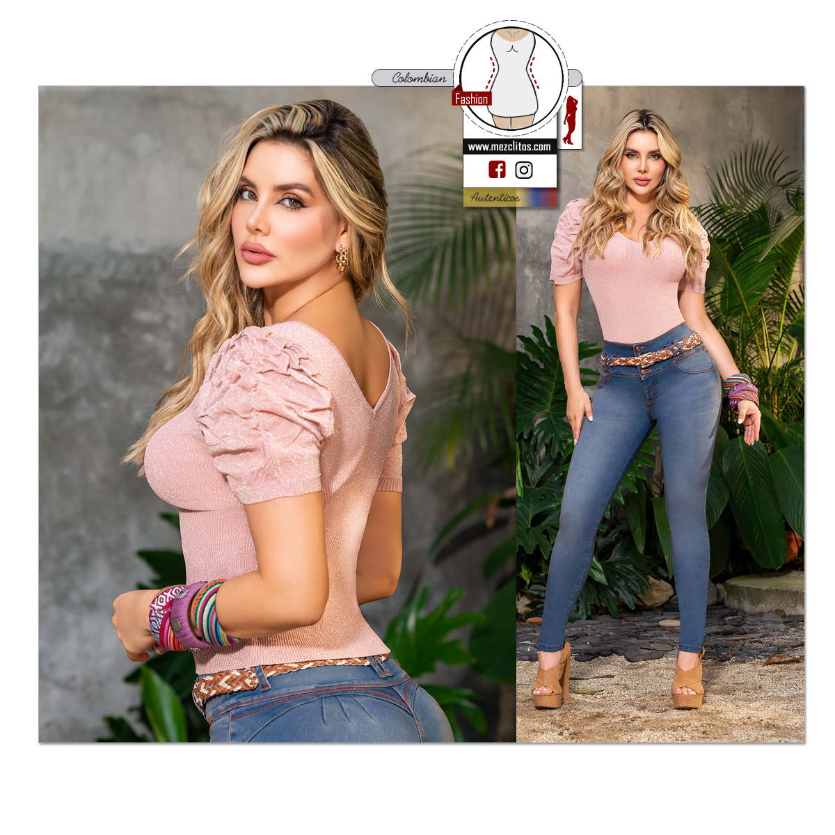 Seven7 Blusa Colombiana | LurexPlata | 011