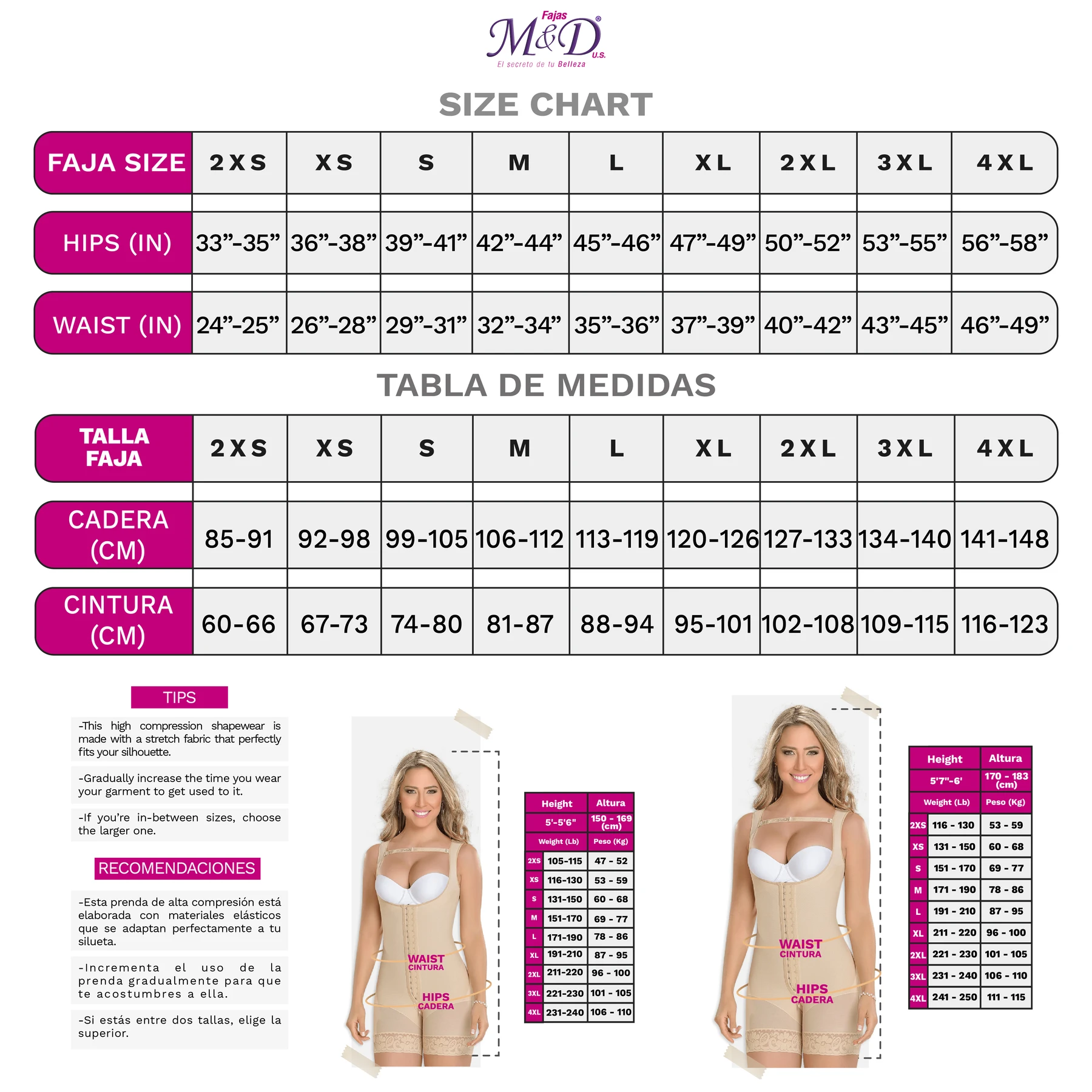 Fajas MYD 0083 Short Girdle, Thin Straps & Removable, Perineal