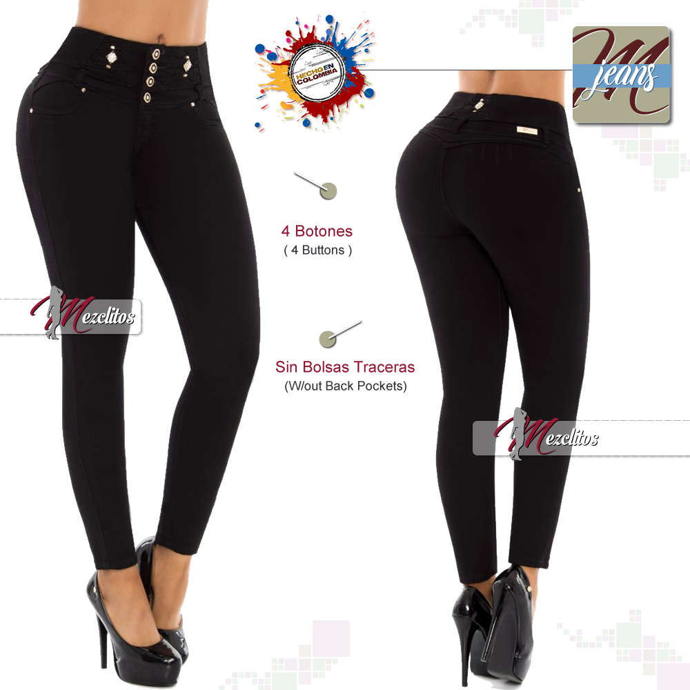 Pitbull Jeans 6473 (Negro) - 100% Colombiano