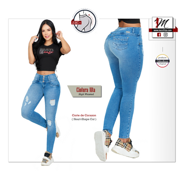 NYE Jeans Colombianos Levanta Cola Rasgados 63716