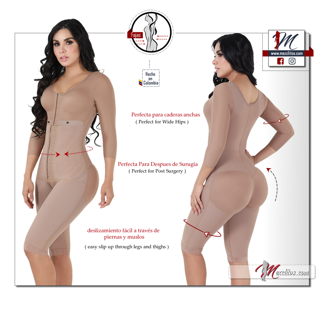 JACKIE LONDON 1015 - PANTY BODY SHAPER WITH COVERED BACK AND ZIPPER - Jessy  Fajas