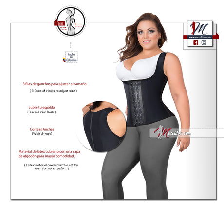 Waist Trainer Vest 5020 w/ Wide Straps - Faja 100% Colombiana
