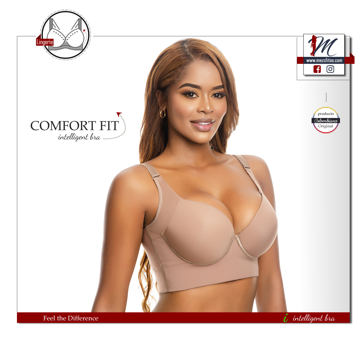 Plus size Extra Firm High Compression Full Cup Push Up Bra back fajas  colombiana