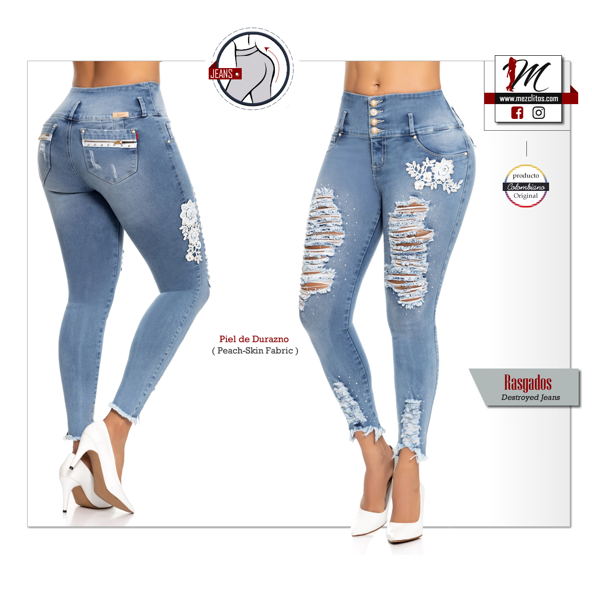Lujuria Jeans Colombianos Rasgados 707897 – Mezclitos