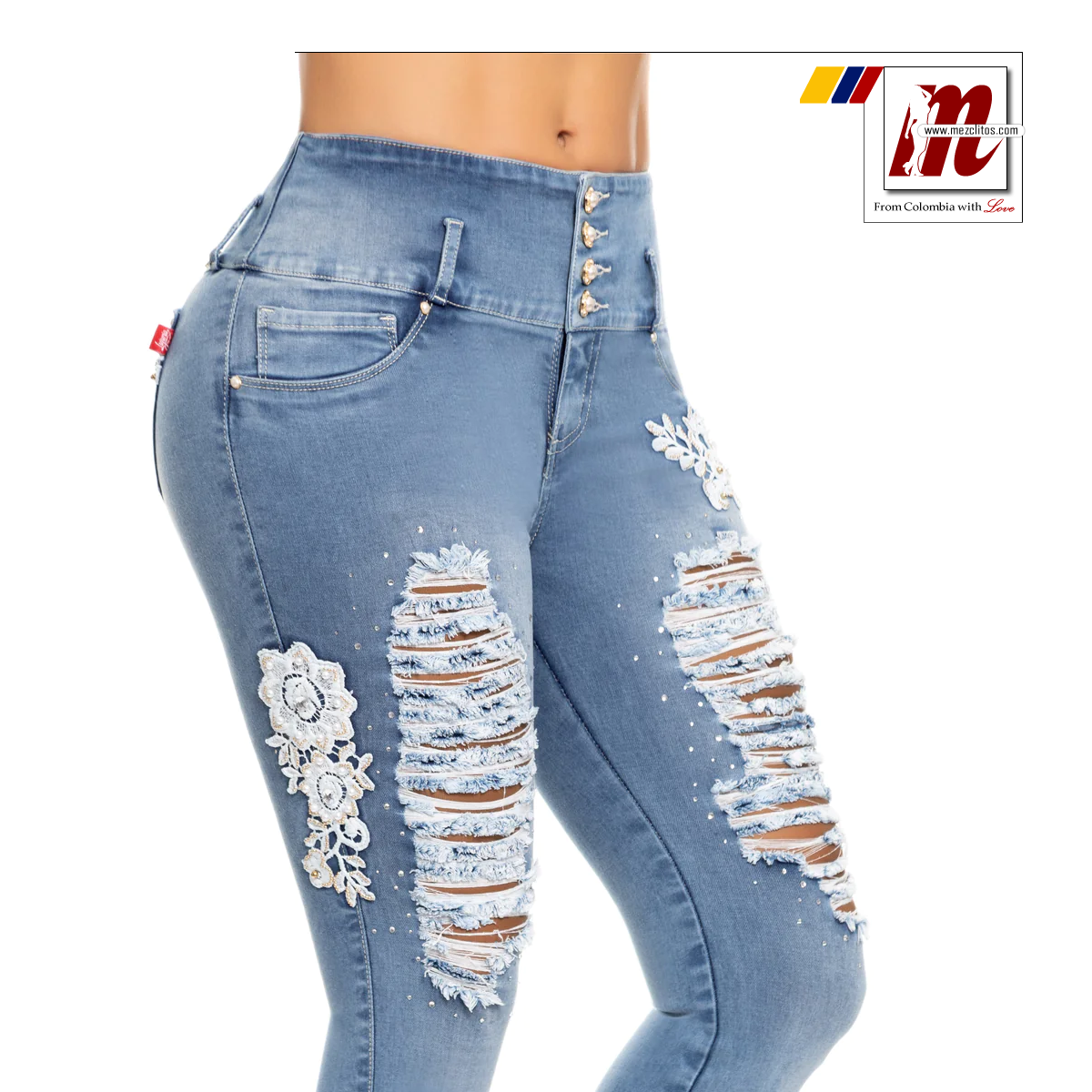 Lujuria Jeans Colombianos Rasgados 707897 1US 6Col