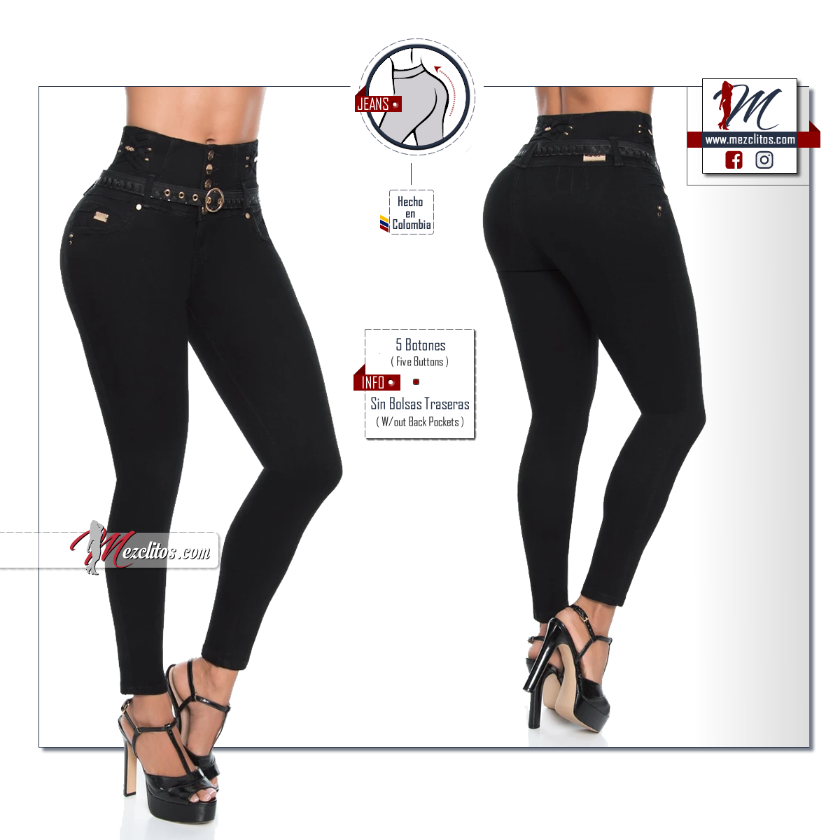 Mara Jeans 56666 (Black) - 100% Colombianos