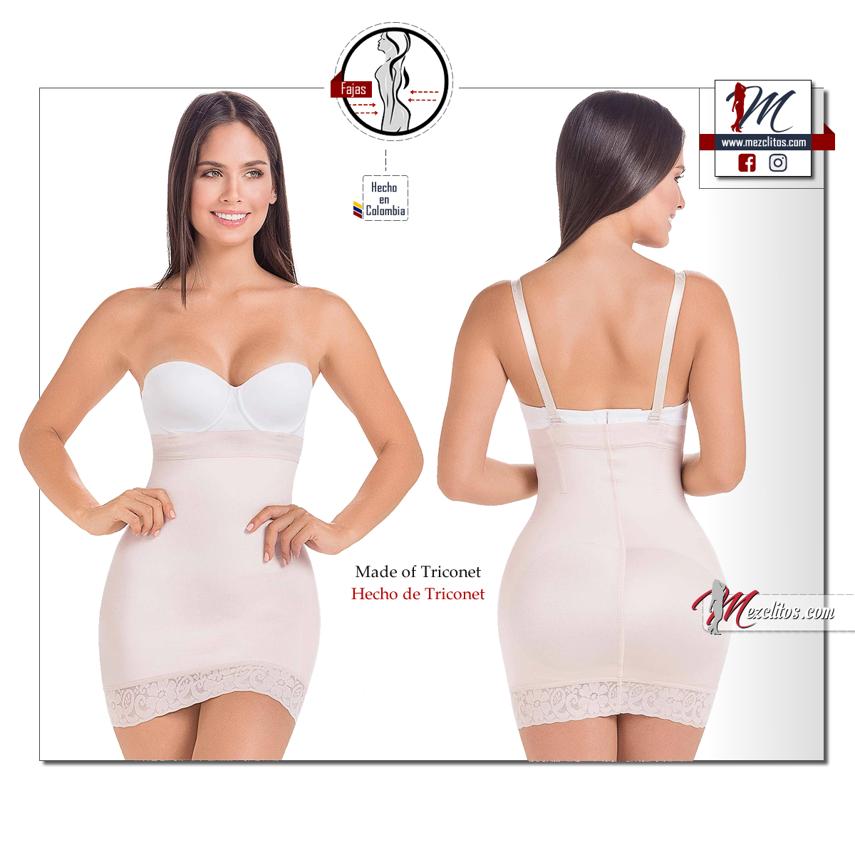 MariaE Fajas 112 - Invisible Shapewear Slip Dress – Mezclitos