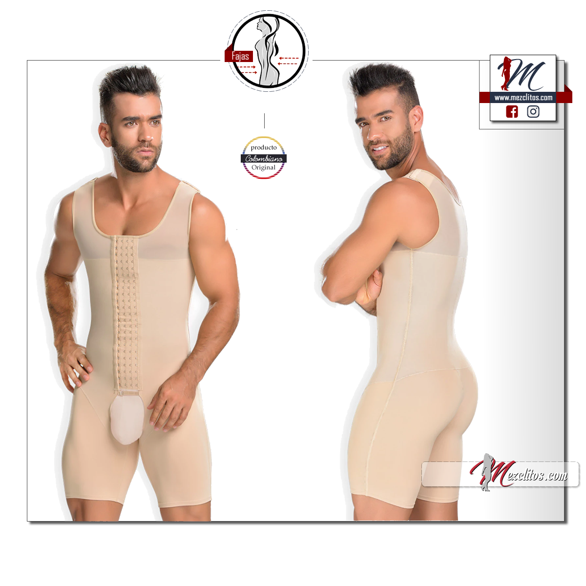Fajas MYD 0061 Slimming Body Shaper for Men / Powernet – Mezclitos