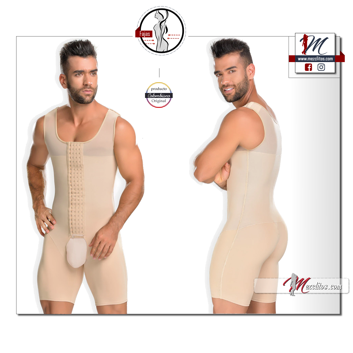 Fajas MYD 0061 Slimming Body Shaper for Men / Powernet