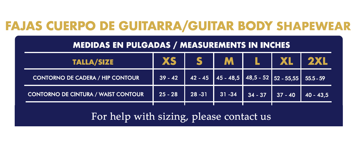 Mold & Art Fajas 0210 - Guitarra / Guitar Shape - With Spiral Rods and Wide Hips