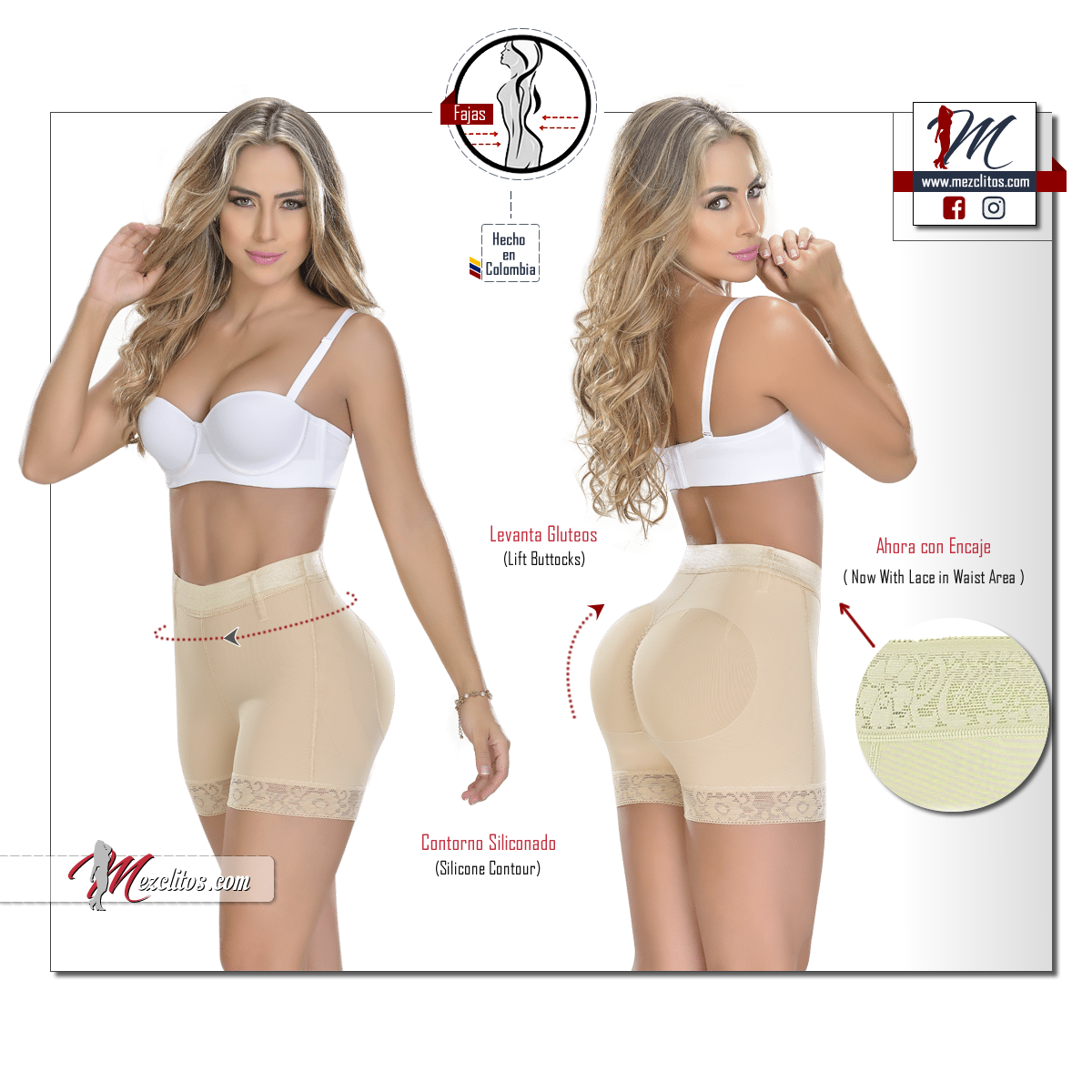 Fajas MYD 0048 Extra Short Slimming Body Shaper for Women