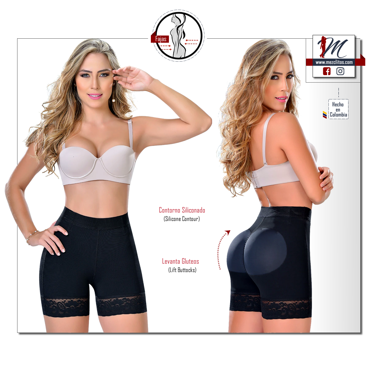 Fajas MyD Shaping Shorts Levanta Cola – Shapes Secrets Fajas