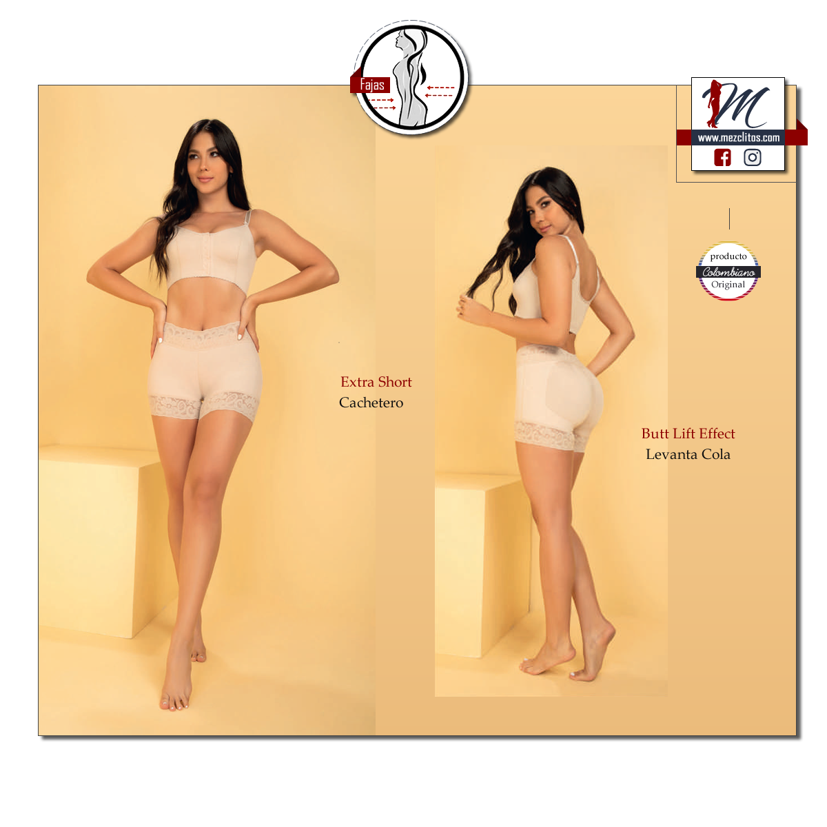 Buy Lady Slim Fajas Colombianas Bodysuit Levanta Cola Buttock Lift