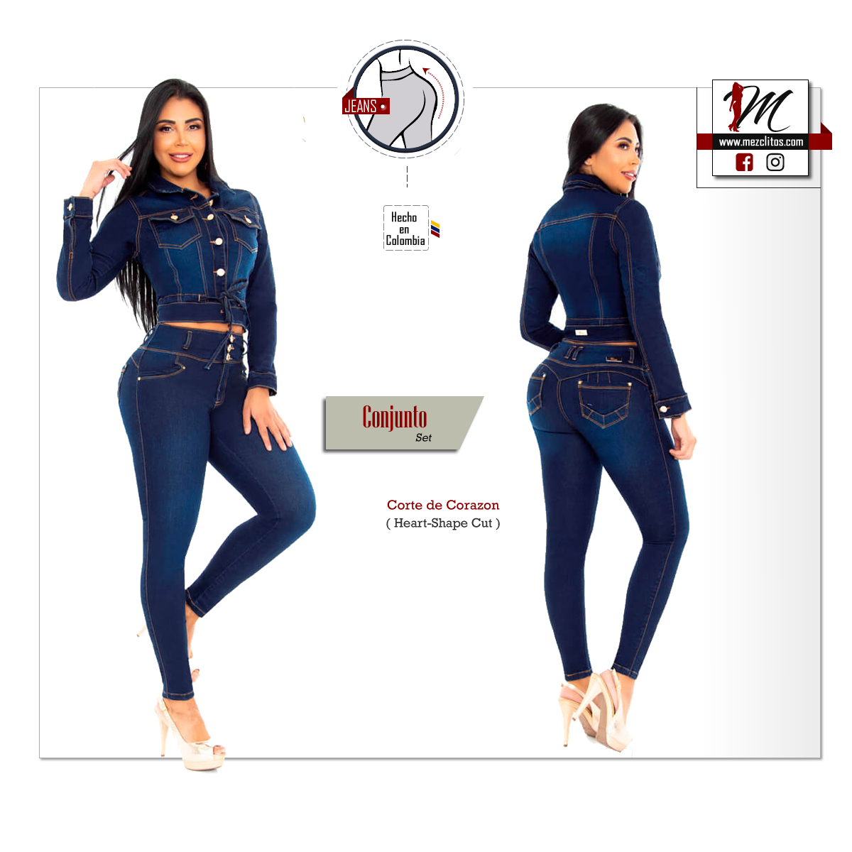 Orbita Admisión un millón Conjunto Set Jeans CP6796 - 100% Colombiano – Mezclitos