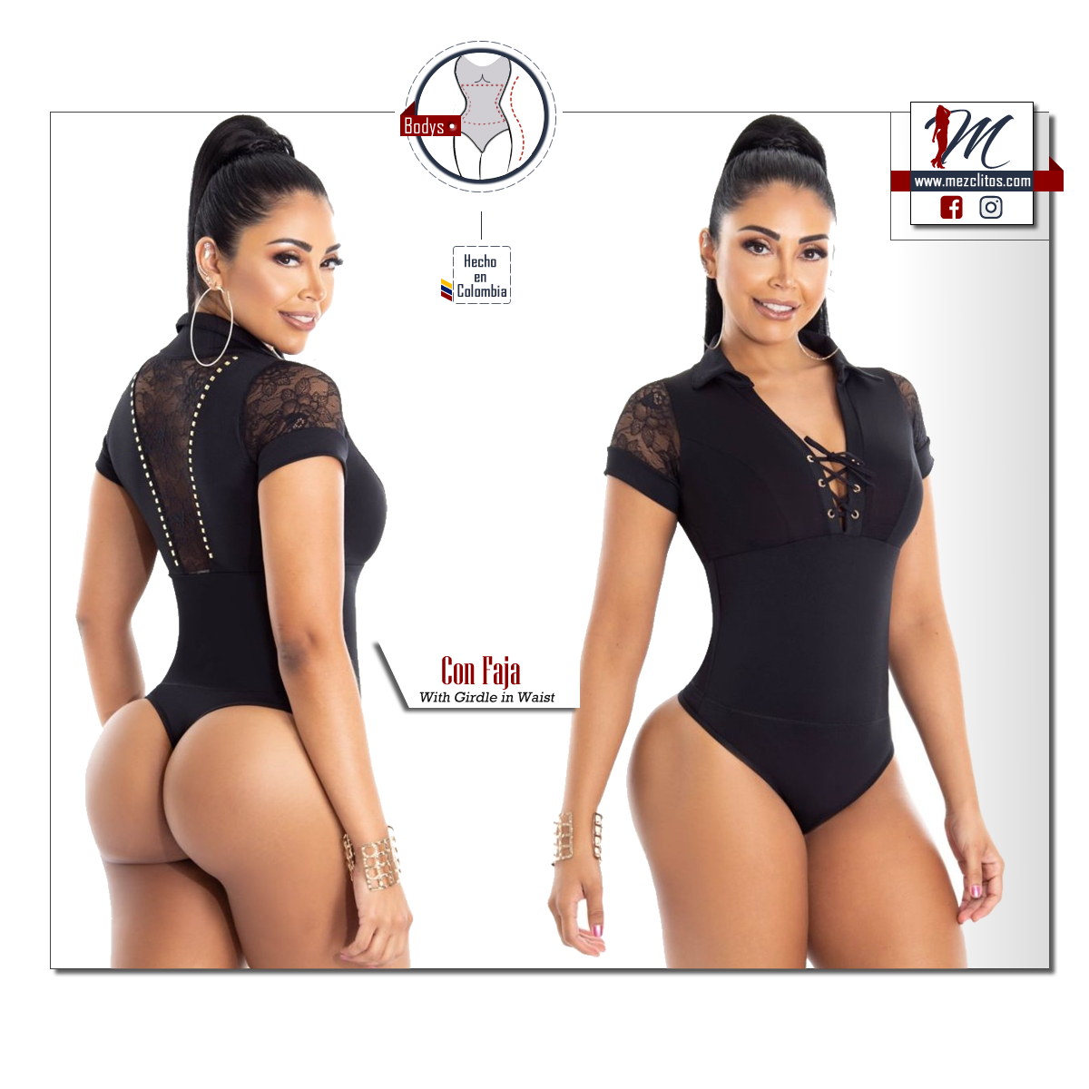 Colombiana Bodysuit Reductor con Faja Interna 3424