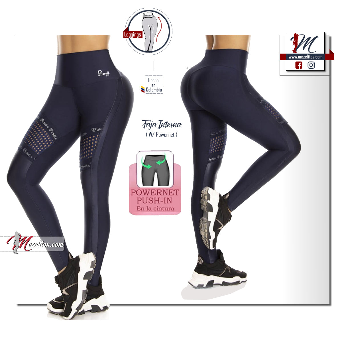 Sport Leggings 1092 w/ Powernet in Abdomen