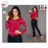 Colombian Top Velvetin Y054 - Cherry Red