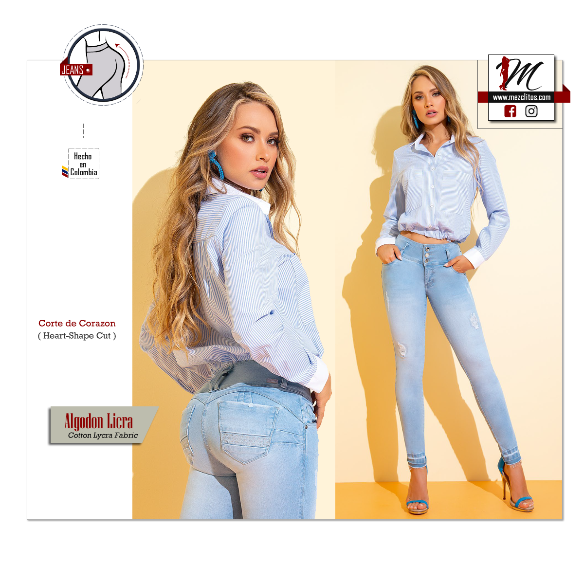 Seven7 Jeans 1072 - 100% Colombianos – Mezclitos